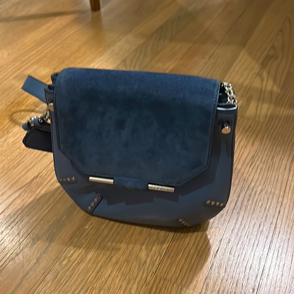 Sandro Bonnie leather saddle bag style - suede and leather
